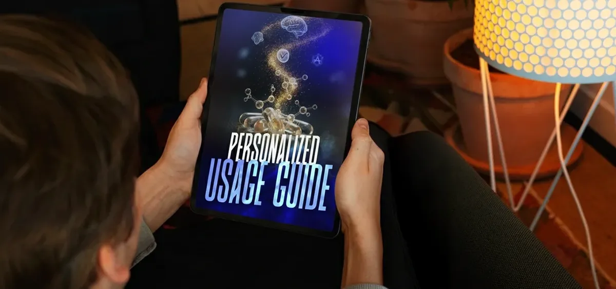 Personalized Usage Guide e-book on a tablet